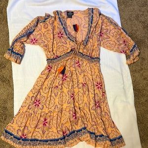 Angie Women’s long sleeve Bohemian style dress. Super flowy and comfortable.